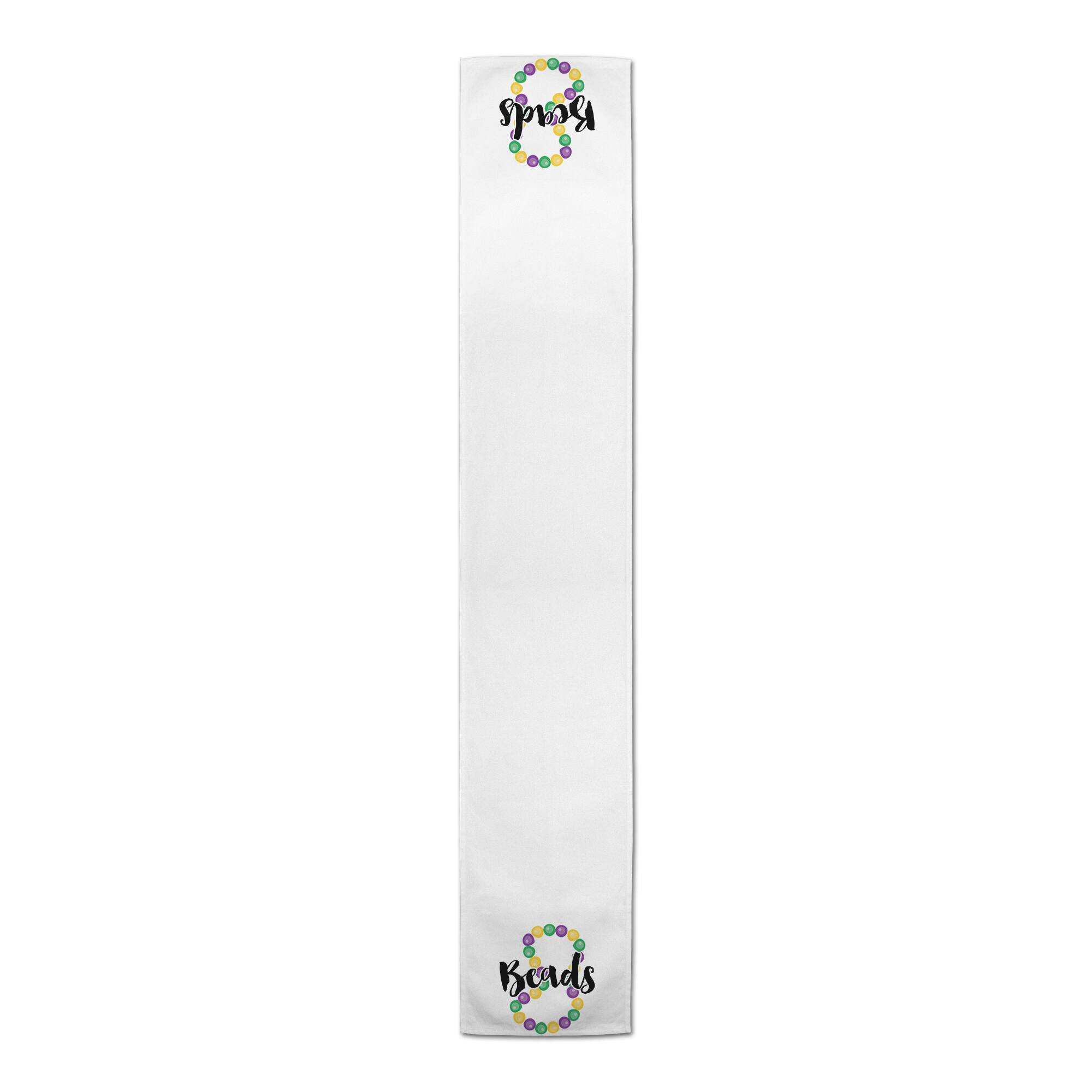 90" Simple Beads & Bling Mardi Gras Table Runner